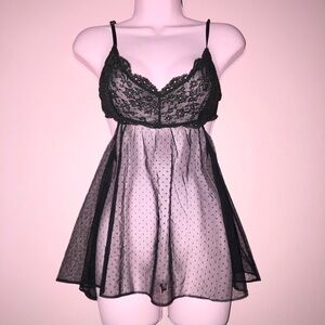 victoria’s secret black lingerie babydoll